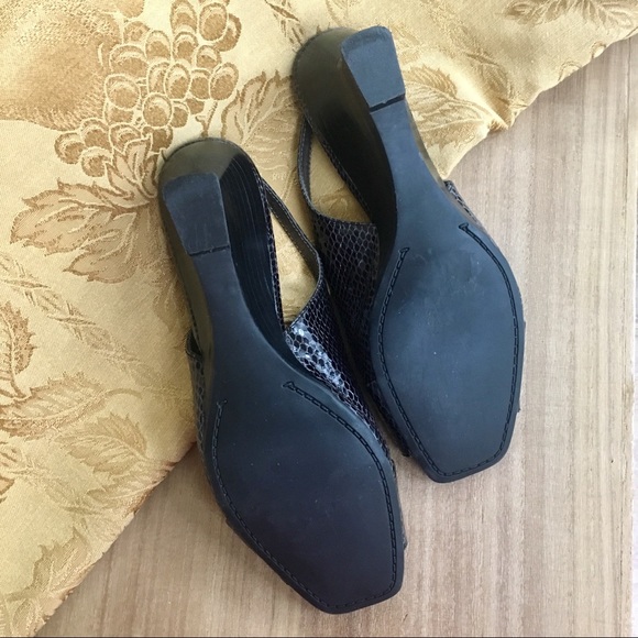 Franco Sarto Arena Black Snakeskin Wedge 6.5 M - Picture 3 of 5